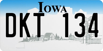 IA license plate DKT134