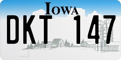 IA license plate DKT147