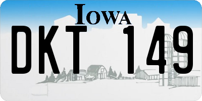 IA license plate DKT149