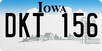 IA license plate DKT156