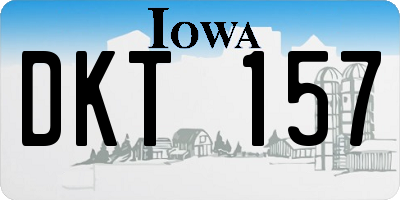 IA license plate DKT157
