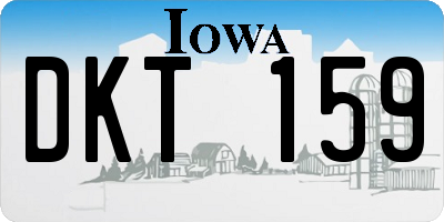 IA license plate DKT159