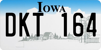 IA license plate DKT164