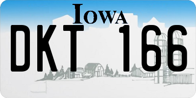 IA license plate DKT166