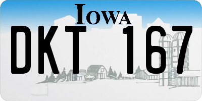 IA license plate DKT167