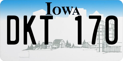 IA license plate DKT170
