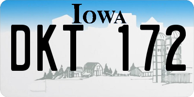 IA license plate DKT172