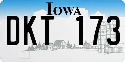 IA license plate DKT173