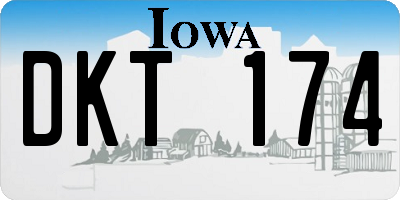 IA license plate DKT174