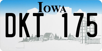IA license plate DKT175