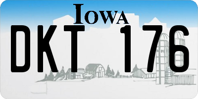 IA license plate DKT176
