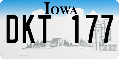 IA license plate DKT177