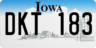 IA license plate DKT183