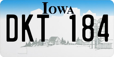 IA license plate DKT184