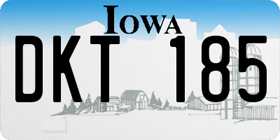 IA license plate DKT185
