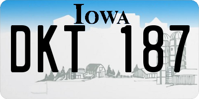IA license plate DKT187