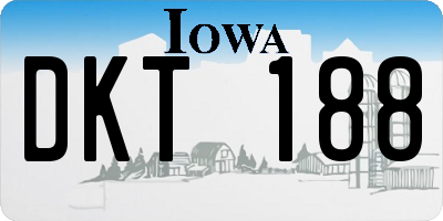 IA license plate DKT188