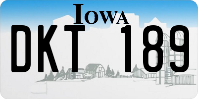 IA license plate DKT189