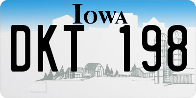IA license plate DKT198