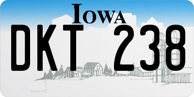 IA license plate DKT238