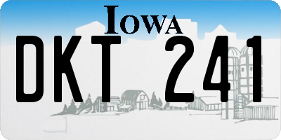 IA license plate DKT241