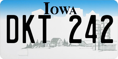 IA license plate DKT242