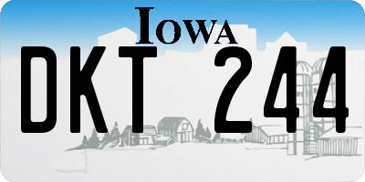 IA license plate DKT244