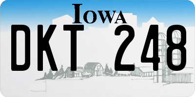 IA license plate DKT248