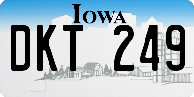 IA license plate DKT249