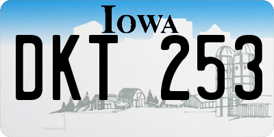 IA license plate DKT253