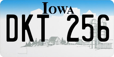IA license plate DKT256
