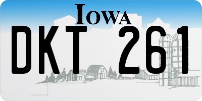 IA license plate DKT261