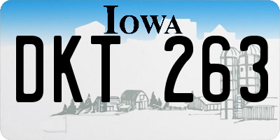IA license plate DKT263