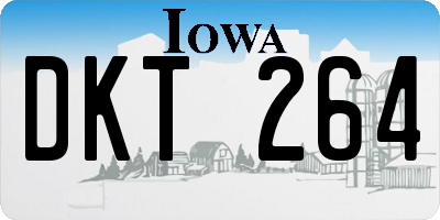 IA license plate DKT264