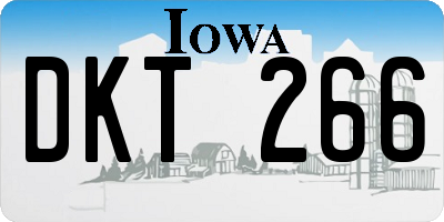 IA license plate DKT266