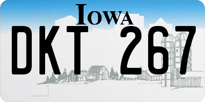 IA license plate DKT267