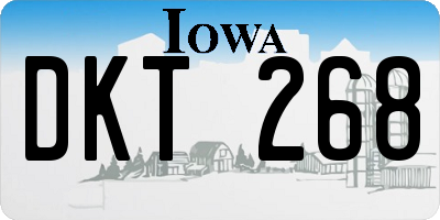 IA license plate DKT268