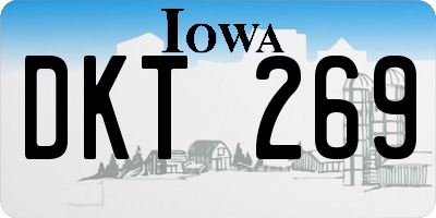 IA license plate DKT269