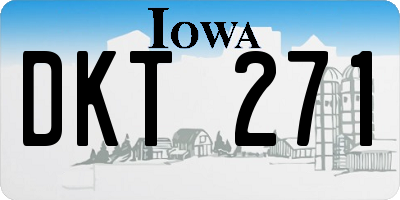 IA license plate DKT271