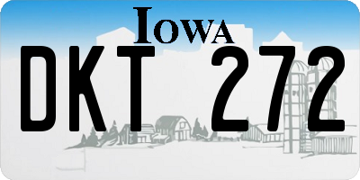 IA license plate DKT272