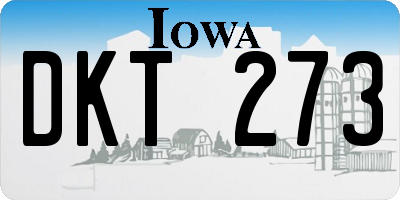 IA license plate DKT273
