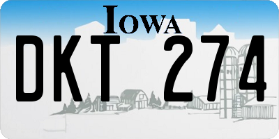 IA license plate DKT274