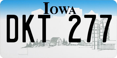 IA license plate DKT277