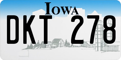 IA license plate DKT278