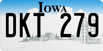 IA license plate DKT279
