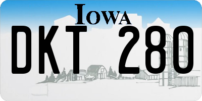 IA license plate DKT280