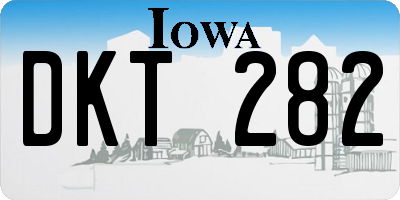 IA license plate DKT282