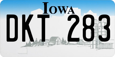 IA license plate DKT283