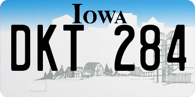 IA license plate DKT284