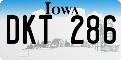 IA license plate DKT286